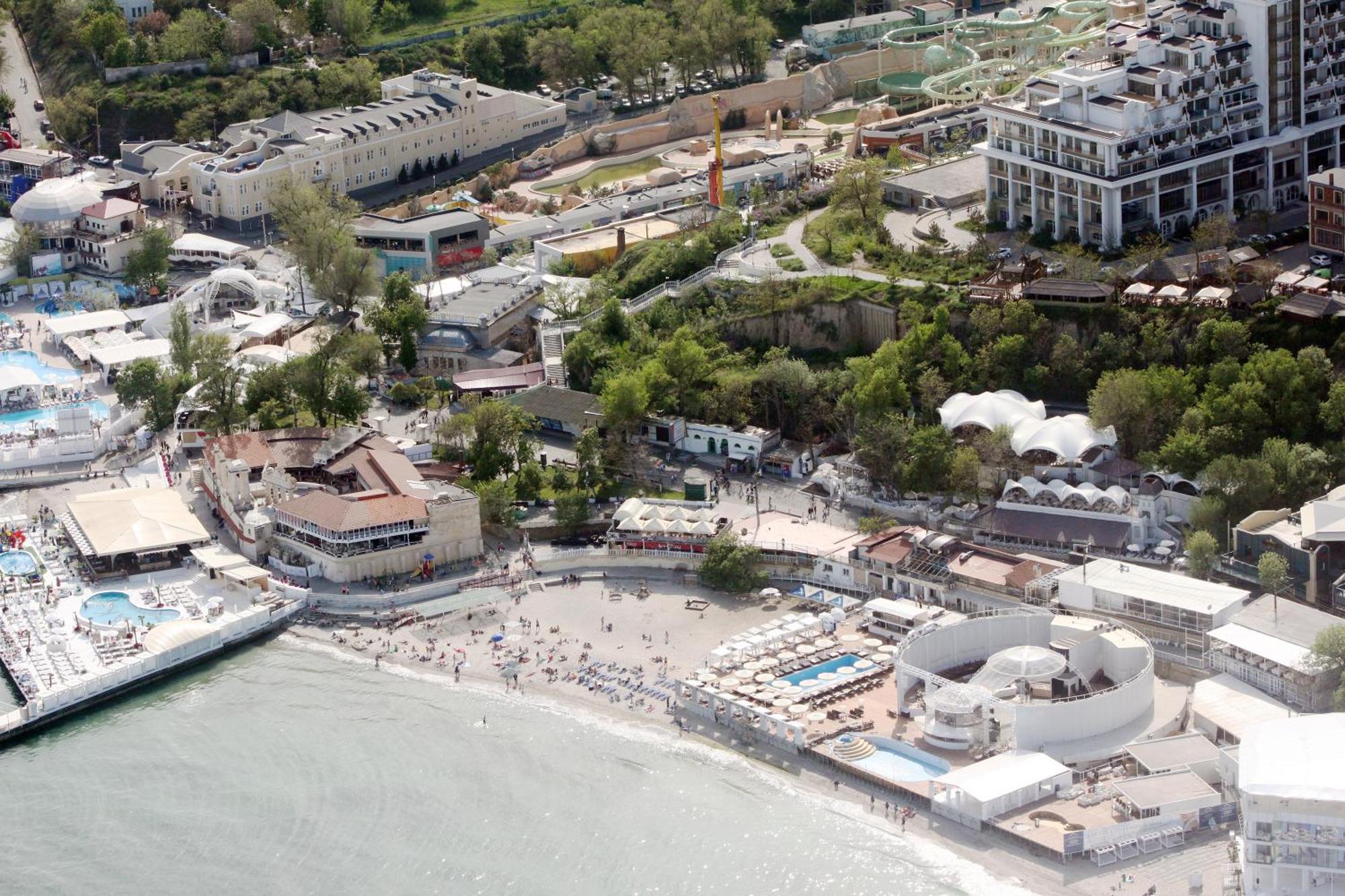 Аркадия Студия С Балконом Частичный Вид Моря Первая Линия От Моря Odesa Exterior foto